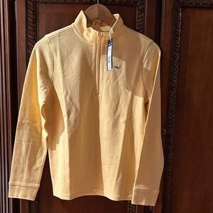 New Girls Vineyard vines Fashion knit Honey Quarter-Zip Pullover L